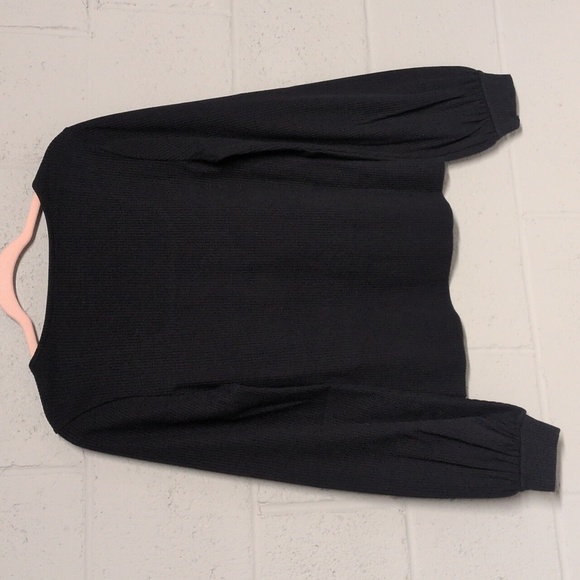 The Drop Lucyswhims Women's Ribbed Square Neck Balloon Long Sleeve Lucy Top NWT - Picture 7 of 13